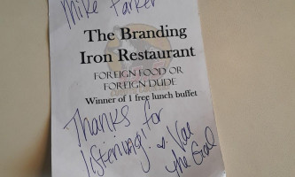 Branding Iron menu