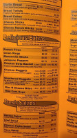 Ten Pin Pizza Subs menu