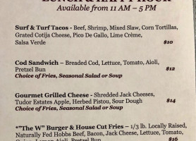 Whitstran Steak And Spirits menu