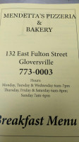 Glove City Pizza menu