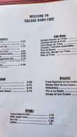 The Village Barn Cafe menu