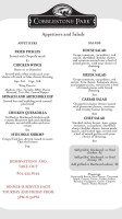 Alexander's At Cobblestone Park menu