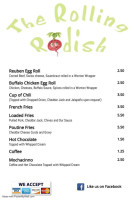 The Rolling Radish menu