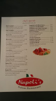 Napoli's Italian menu