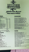 Mariscos Canutillo menu