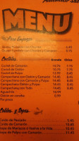 Mariscos Canutillo menu