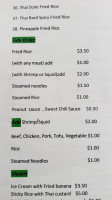 Chokdee Thai Kitchen menu