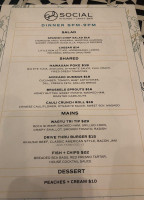 Social Cocina Y Tequila menu