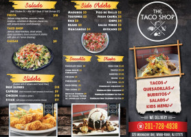 The Taco Shop menu