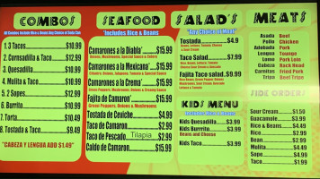 Taqueria Las Maria's Llc menu