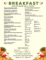 Front Street Tavern menu