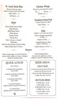 Baker Bros. Bbq menu