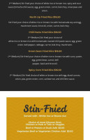 Noodle Time menu