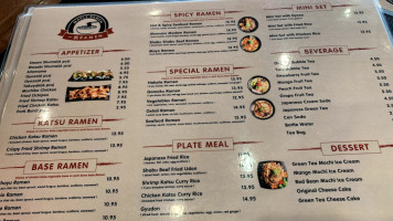 Maple Ramen menu