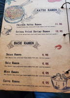 Maple Ramen menu