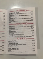 Maple Ramen menu