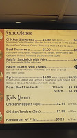 Falafel House menu