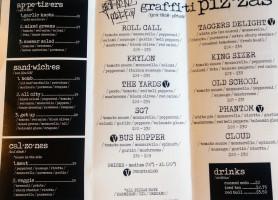 Graffiti Pizza menu