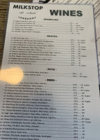 Milkstop Cafe menu