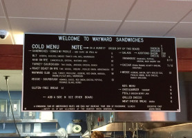 Wayward Sandwiches menu