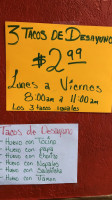 Monterrey Taqueria Grill menu