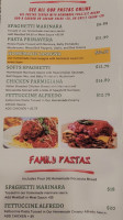 Sofia's Pizzeria menu