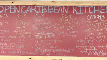 Open Caribbean Kitchen menu
