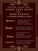 Orchard Tavern West menu