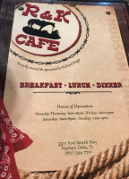 R K Cafe menu