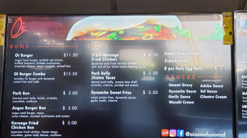Oi Asian Fusion menu