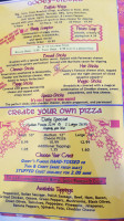 Gooey's Pizza menu