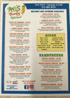 Mo's Burritos menu