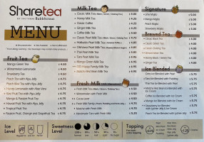 Sharetea menu