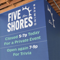 Five Shores Brewing menu