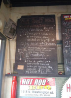 Hot Rodz B B Q menu