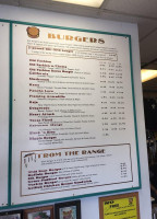 Sylvester's Burgers menu