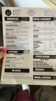 Peet's Coffee menu