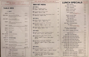 Seoul Galbi menu