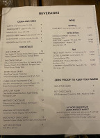 Hank's Oyster Bar menu