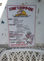 Stine B Que Pit menu