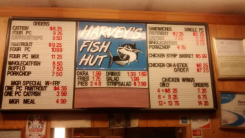 Harveys Fish Hut menu