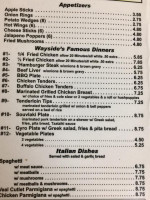 Wayside Family Of Stanfield menu