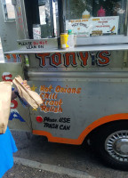 Tony's Hot Dogs outside