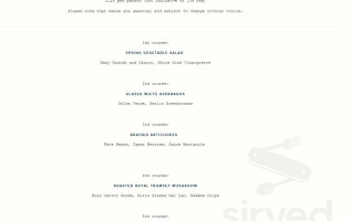 Gravitas menu