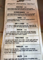 Shuckin' Shack Oyster menu