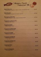 Spanish Sangria menu