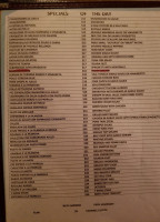 Spanish Sangria menu