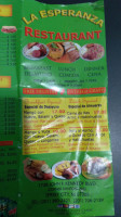 Las Esperanzas menu