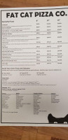 Fat Cat Pizza Co menu