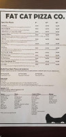 Fat Cat Pizza Co menu